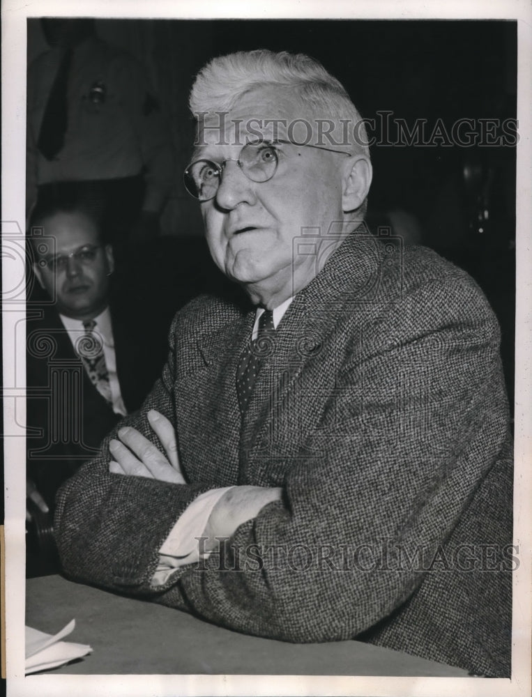 1946 Admiral Harold Stark Former Chief of Naval Operations Testifyin - Historic Images