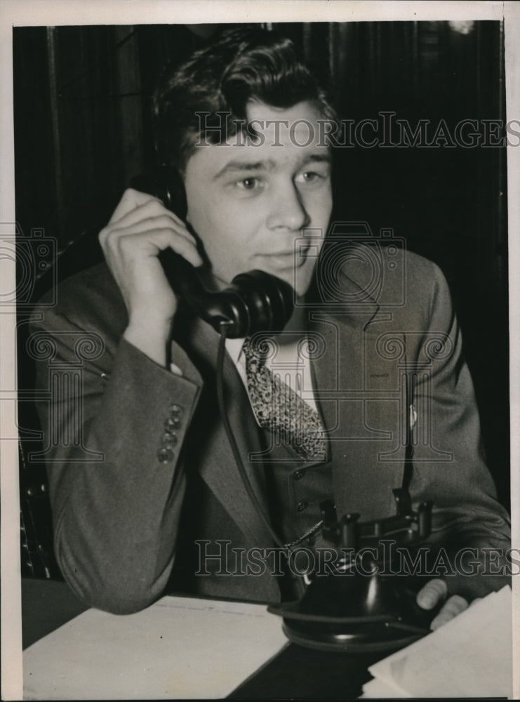 1937 Press Photo Robert Townsend Son of Dr Francis Townsend Head of Pension Move-Historic Images