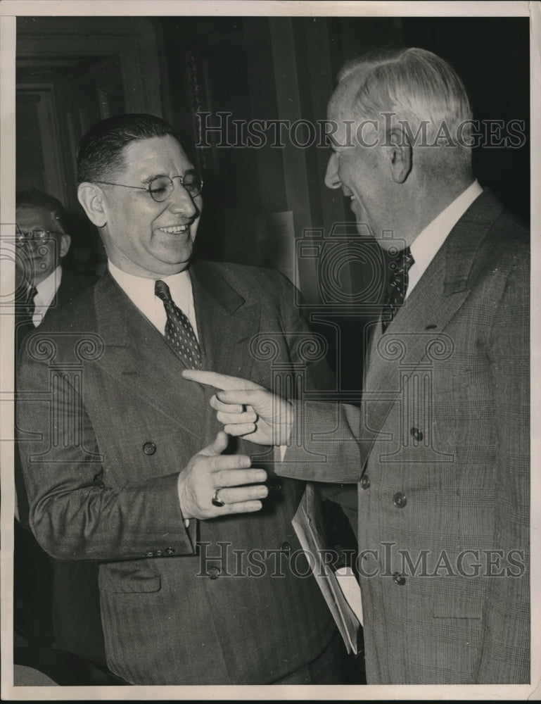 1940 Press Photo Rep Frank Hook, John Dempsey - Historic Images