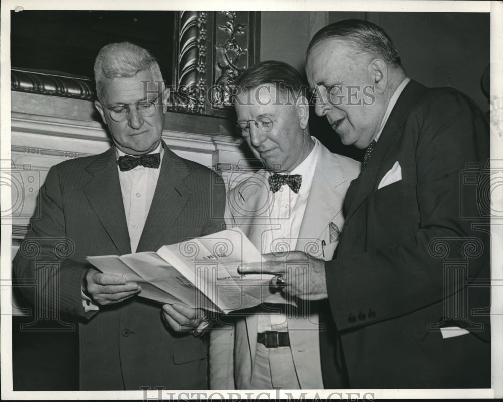 1941 Press Photo D.C. Senate Naval Affairs Comm, Col F Knox,Sen D Walsh, - Historic Images