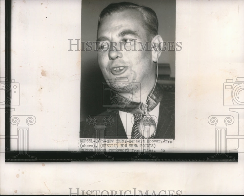 1954 Press Photo Herbert Hoover Jr. - Historic Images