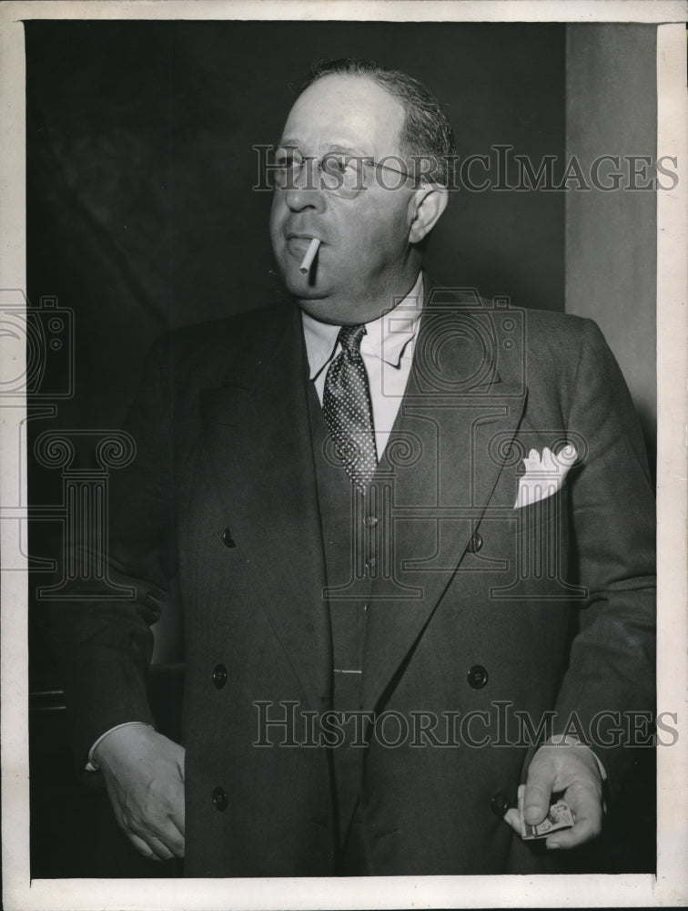 1946 Press Photo La, Calif. Industrialist Geo Stratton at court over lame horse - Historic Images