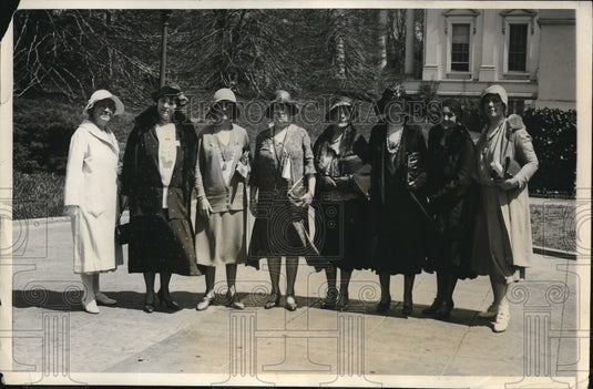 1931 National Women's Democratic Law Enforcement League Visit Hoover - Historic Images
