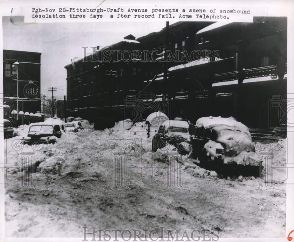 Scene Snowbound Desolation Three Days After Record Pittsburgh Snow - Historic Images