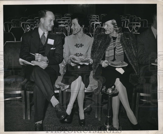 1945 Press Photo Congress of Amer. Industry in NYC, Col GH Miner,F Field,J Saxon - Historic Images