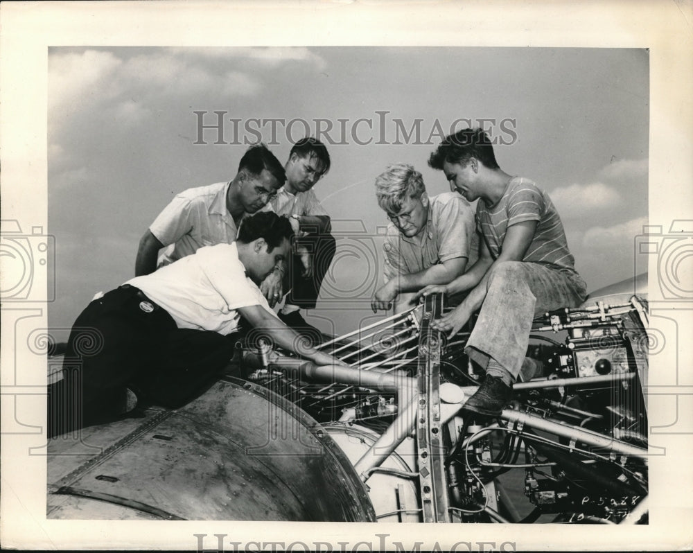 1943 Press Photo Martin University PBM-3 Mariner Ground Test Training Course - Historic Images