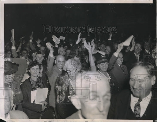 1935 Press Photo Delegates At Townsend Old Age Pension Convention - Historic Images
