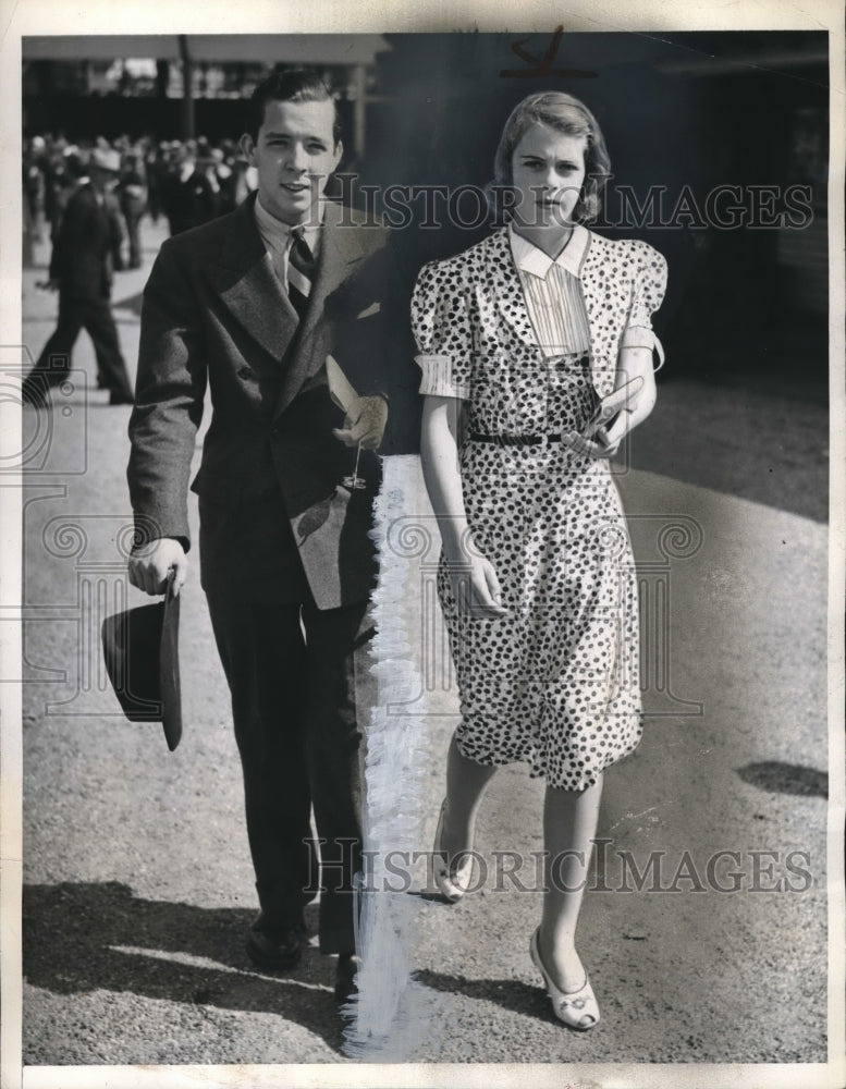 1938 Press Photo Miss Peggy Wing, Julian Gerard, Jr. - Historic Images