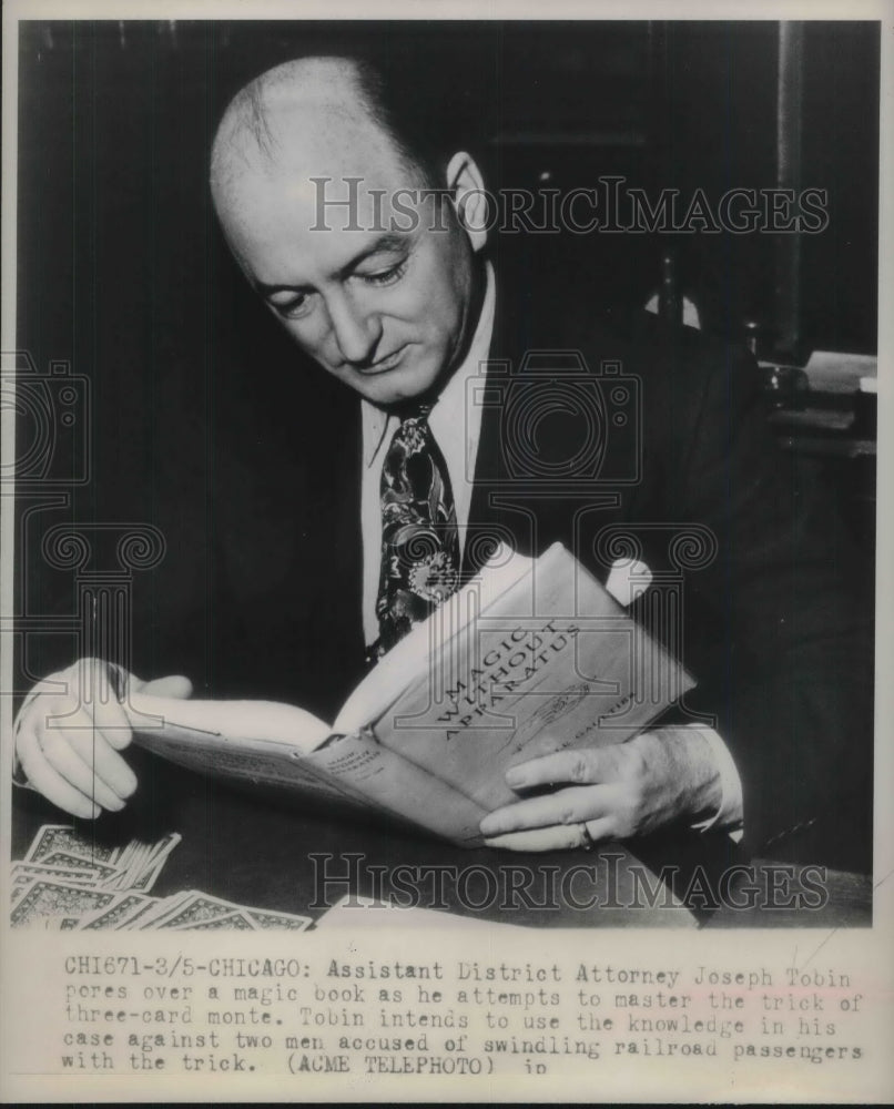 1948 Press Photo Assistant District Attorney Joseph tobin - Historic Images