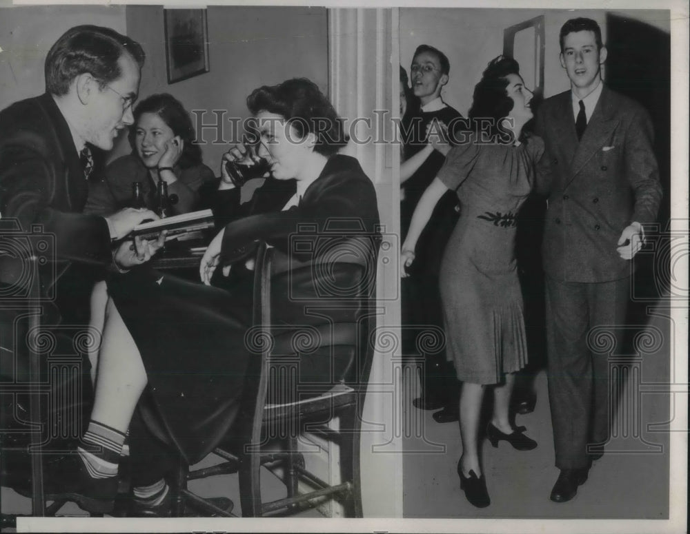 1939 Press Photo Kenyan college men enjoy mass blind date with neighboring coeds - Historic Images