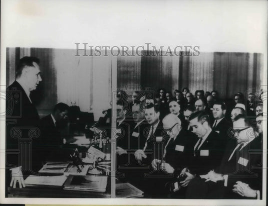 1964 Press Photo Soviet Premier Aleksei Kosygin at a meeting with Businesses men - Historic Images