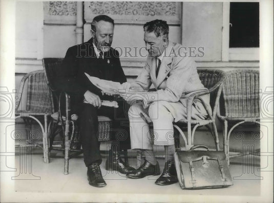 1933 Press Photo Brighton, England W,M, Citrine & AG Walkden, Trades Unions - Historic Images