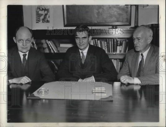 1934 Press Photo General John G. Winant,Raymond Inger & Marion Smith - neb95480 - Historic Images