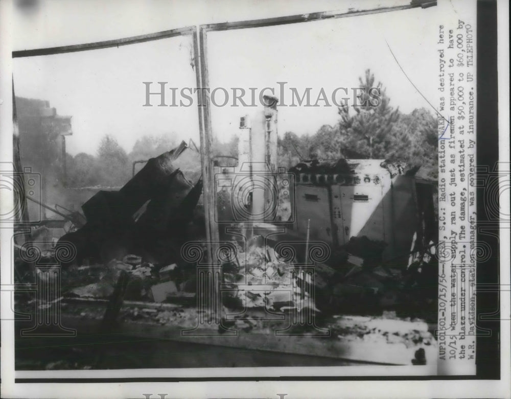 1956 Radio station was destroyed when the fire dept ran out of water - Historic Images