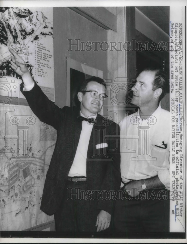 1960 Press Photo Managing Director Of VIII Winter Olympics HD Thoreau - Historic Images