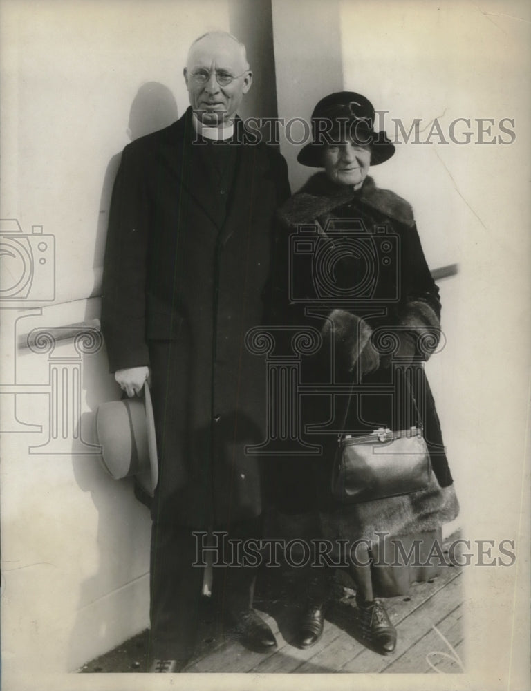 1928 Press Photo Bishop ES Johnson, African Episcopal Missionary &amp; Wife-Historic Images