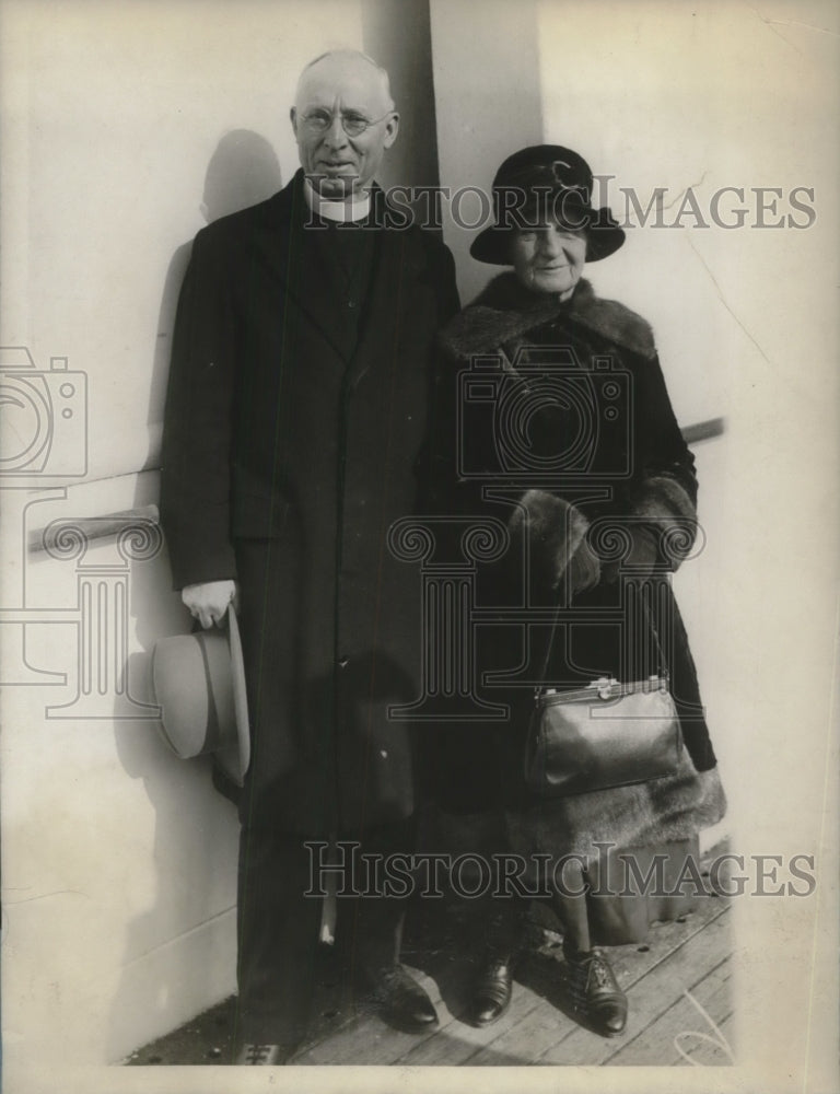 1928 Press Photo Bishop ES Johnson, African Episcopal Missionary & Wife-Historic Images