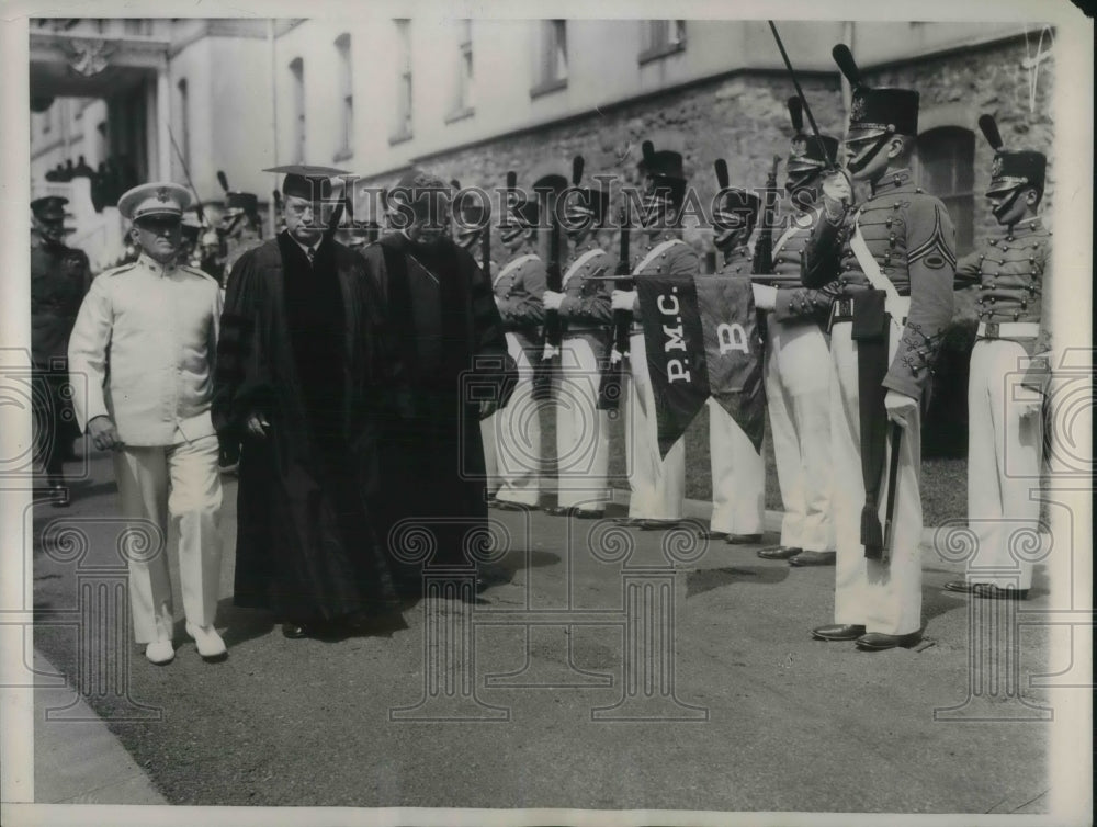 1934 Press Photo Pennsylvania Military College Commencement Sec of Interior Icke-Historic Images