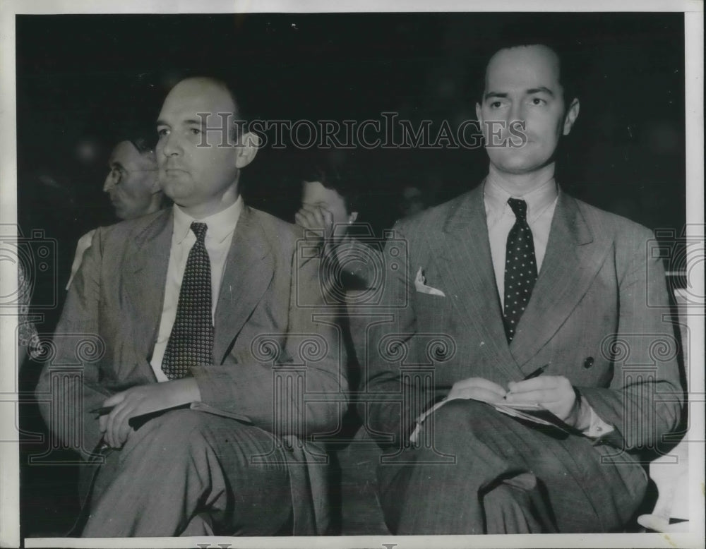 1939 Press Photo HK Twitchell & Jens Tyede Helped Convert City Council - Historic Images