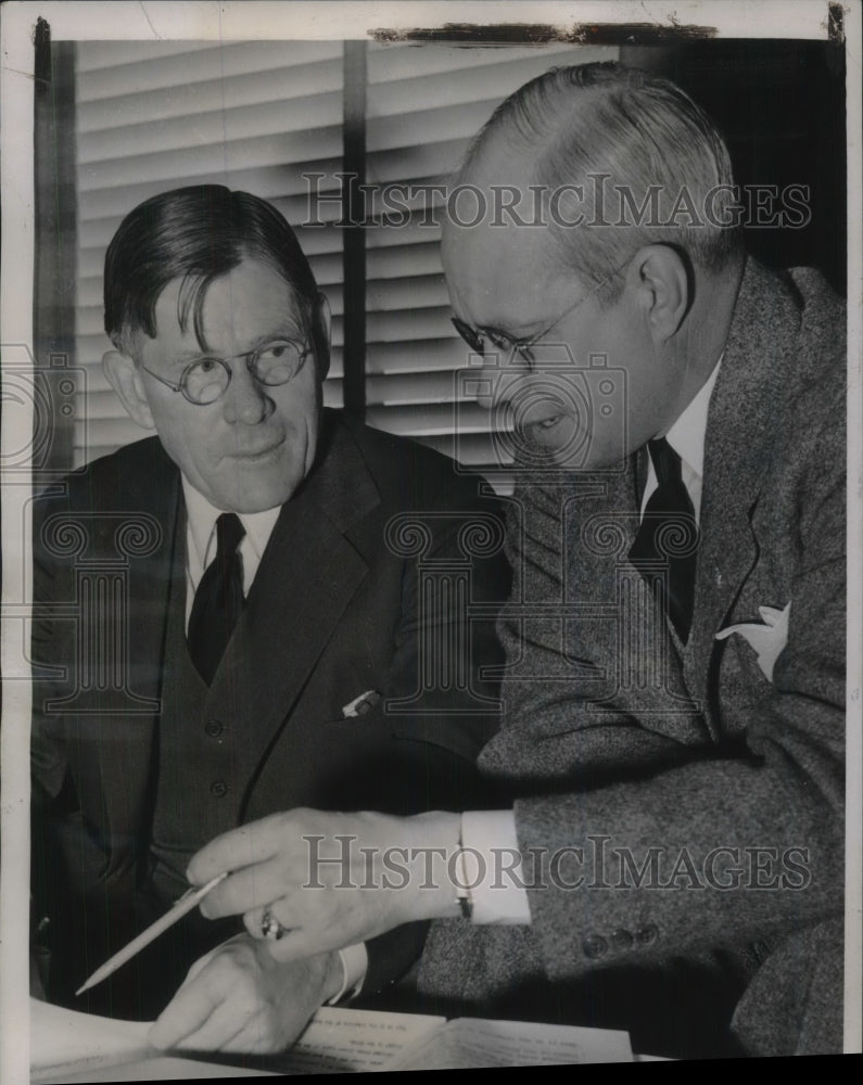 1939 Press Photo Governor Arthur H James of Pennsylvania &amp; Colonel Estes - Historic Images