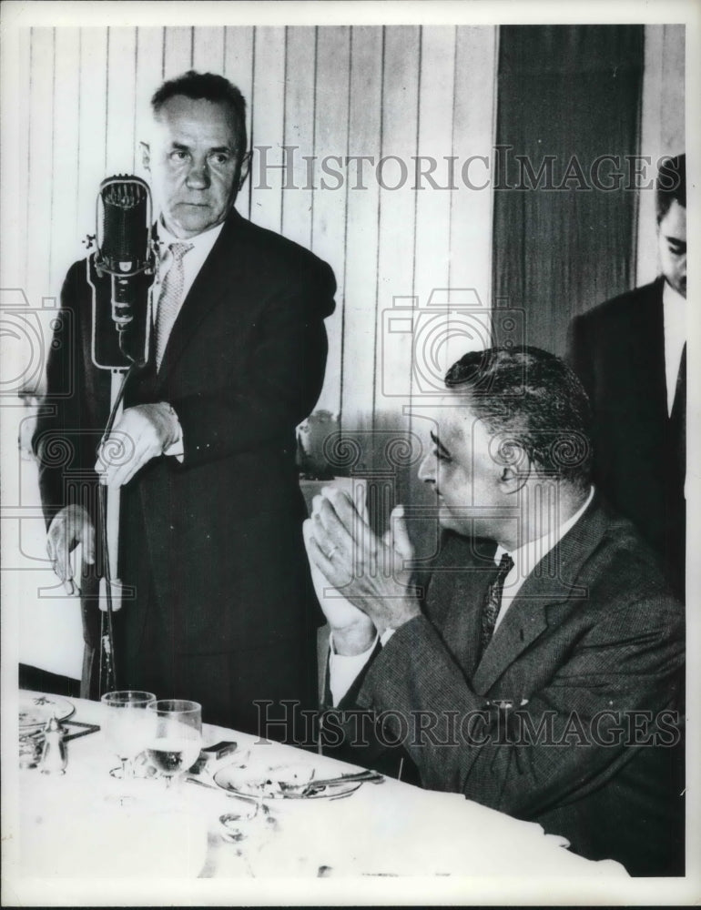 1966 Press Photo Soviet Premier Alexei Kosygin &amp; Egypian President Abdel Nasser - Historic Images