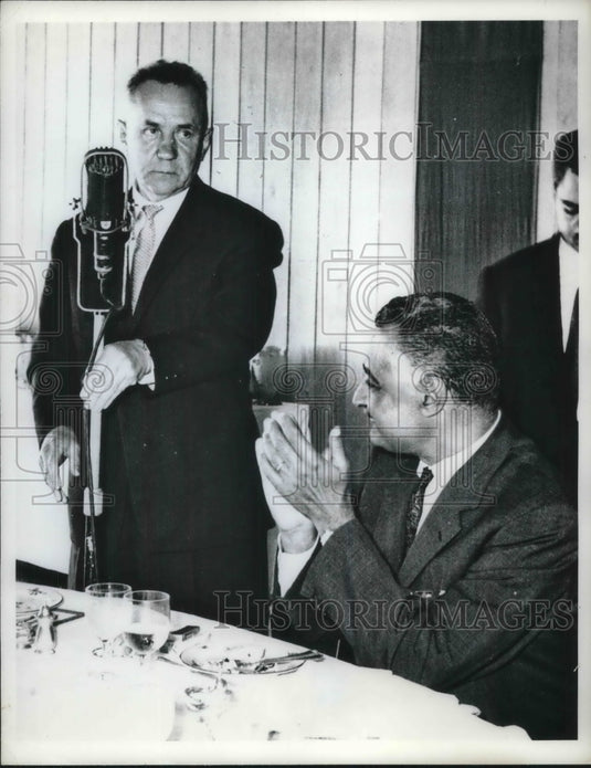 1966 Press Photo Soviet Premier Alexei Kosygin & Egypian President Abdel Nasser - Historic Images