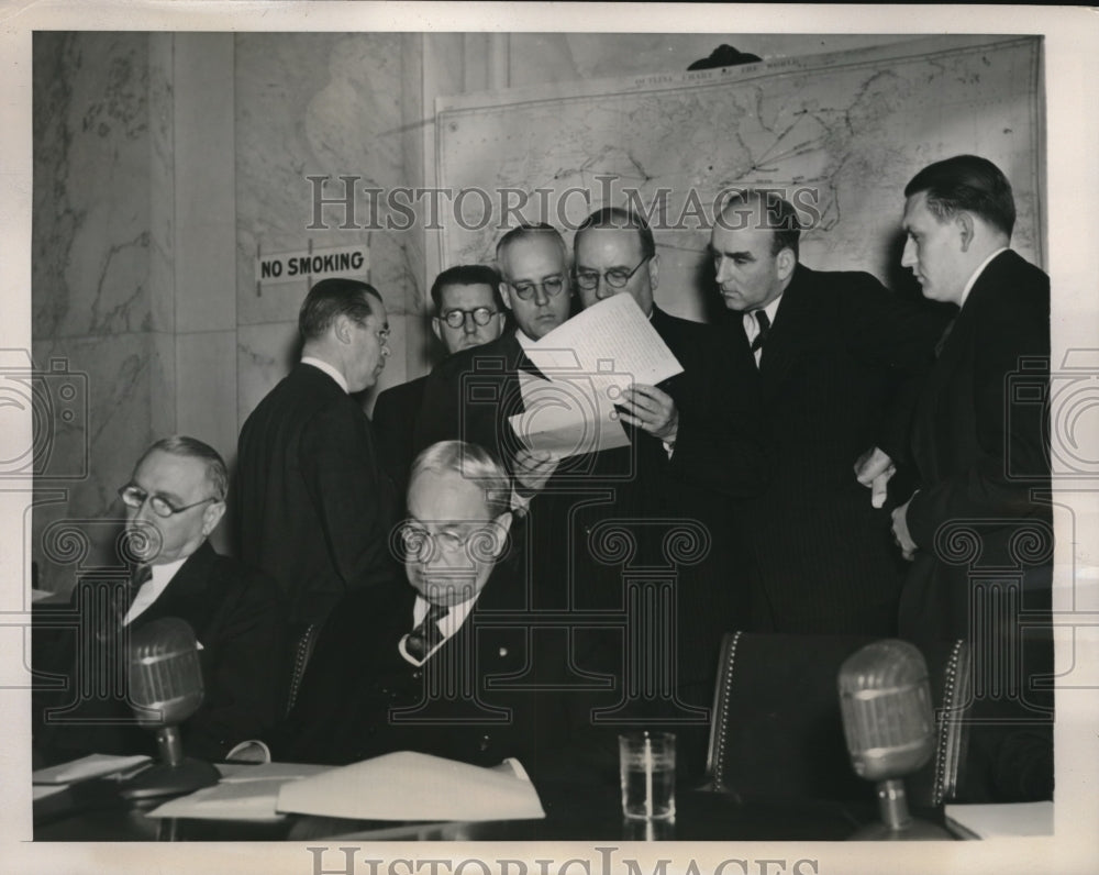 1941 Press Photo Senator Bennett Champ Clark,Senator Walter George,Hiram Johnson - Historic Images