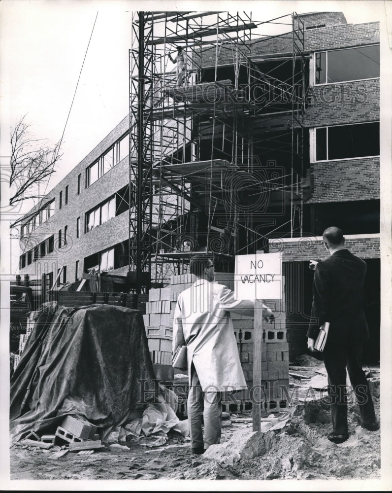 1961 Press Photo Construction of residence halls at Kent State Univ in Ohio - Historic Images