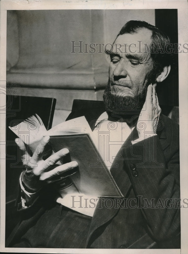 1935 Press Photo Abraham Lincoln Impersonator L Archuleta Los Angeles - Historic Images