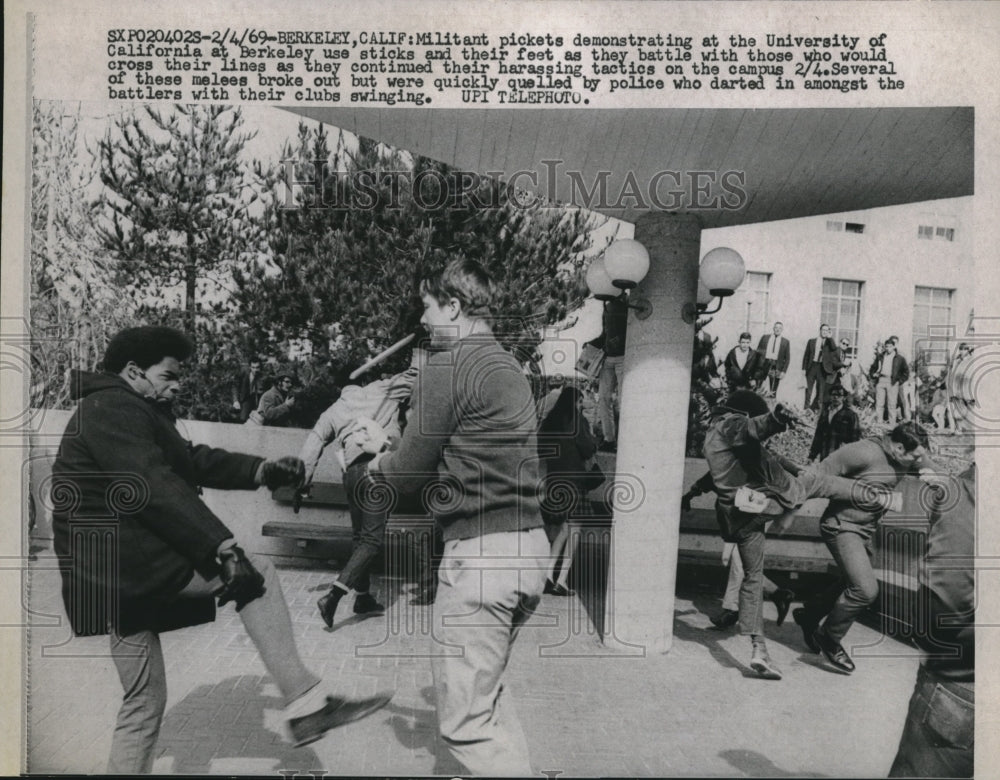 Berkeley College Riots 1969 Berkeley California University Riots Police - Historic Images