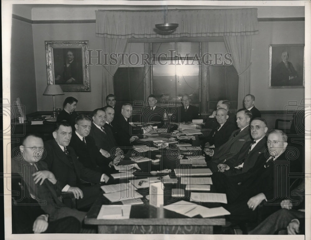 1929 Press Photo Antartic Operators United Mine Workers LEwis, Boylah, Mayor - Historic Images