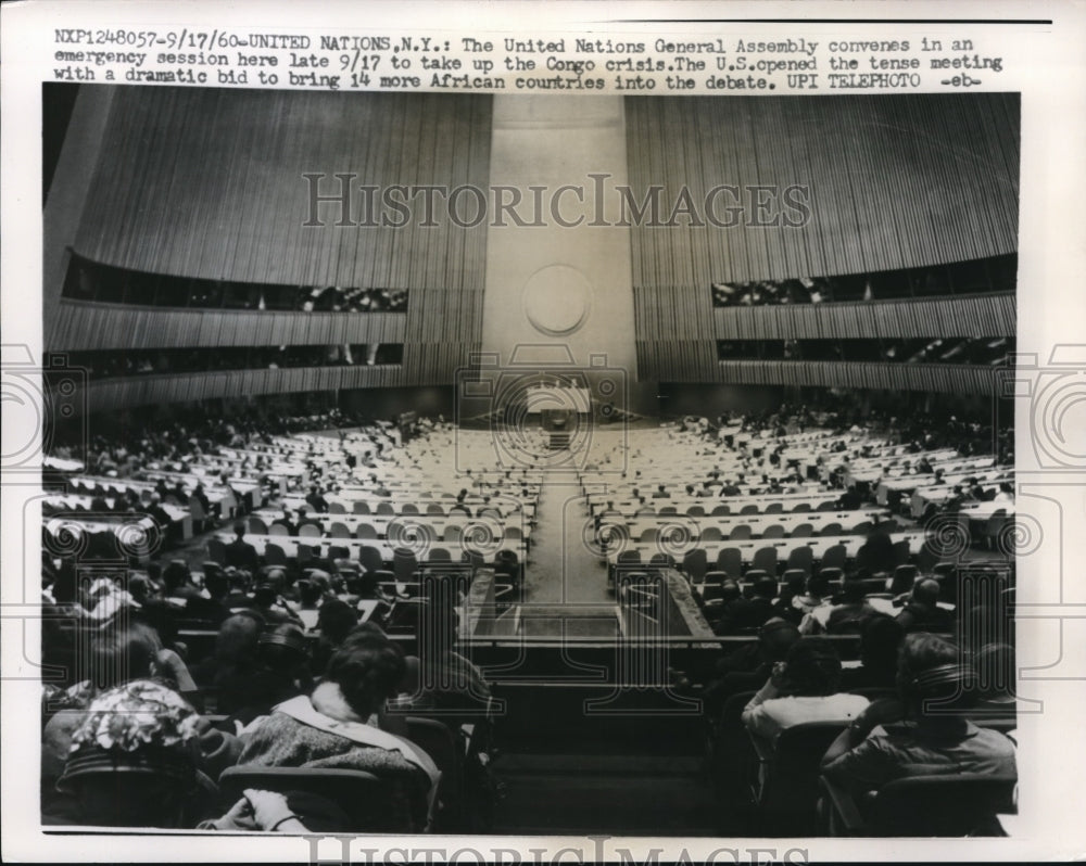 1960 Press Photo United Nations General Assembly in NY session - Historic Images