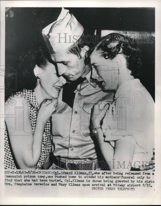 1963 Communist prison camp's Cpl. Edward Klimas reunited with family - Historic Images