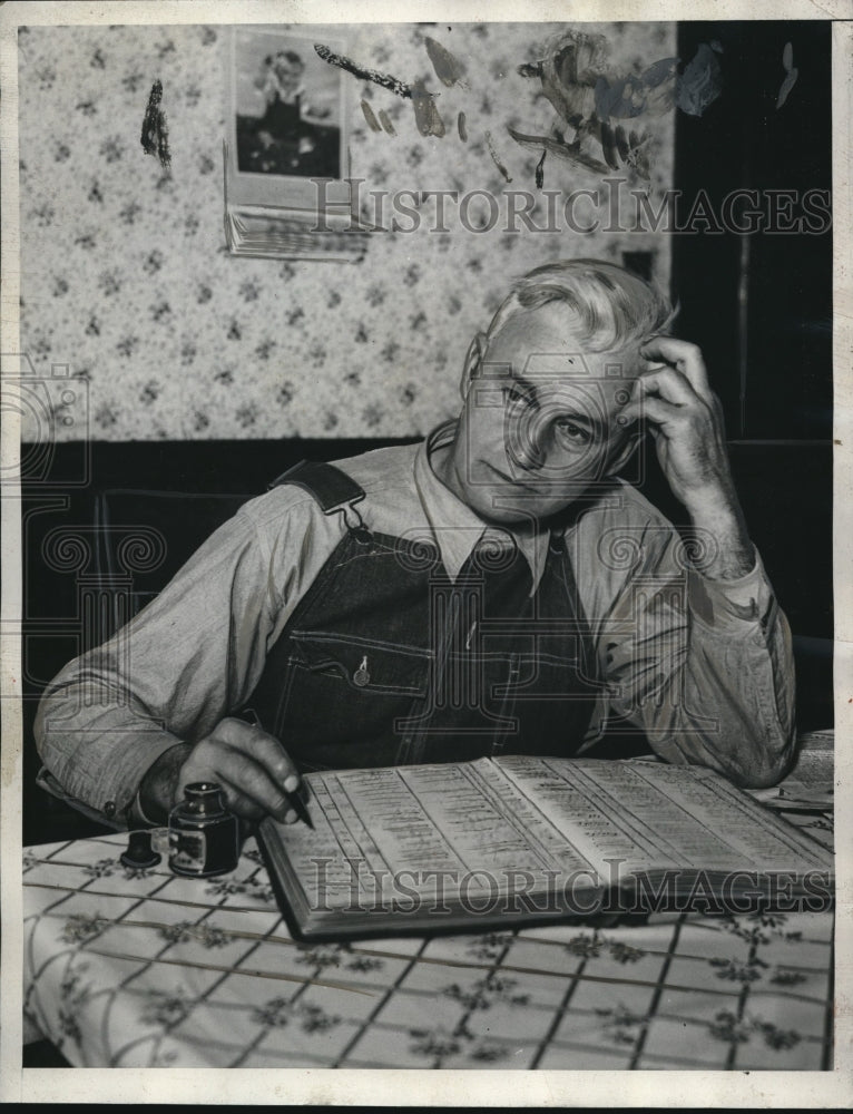 1933 Press Photo Anton Green of Iowa Geological Survey-Historic Images