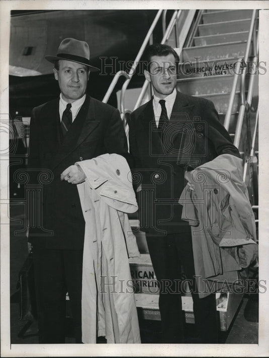 1947 Press Photo Italian Socialist Leader Giuseppe Saragat & Matteo Matteotti-Historic Images
