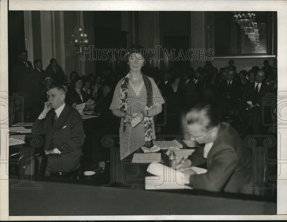 1932 Press Photo Mrs Margaret Sanger, Natl Comm on Fed Birth control in D.C.-Historic Images
