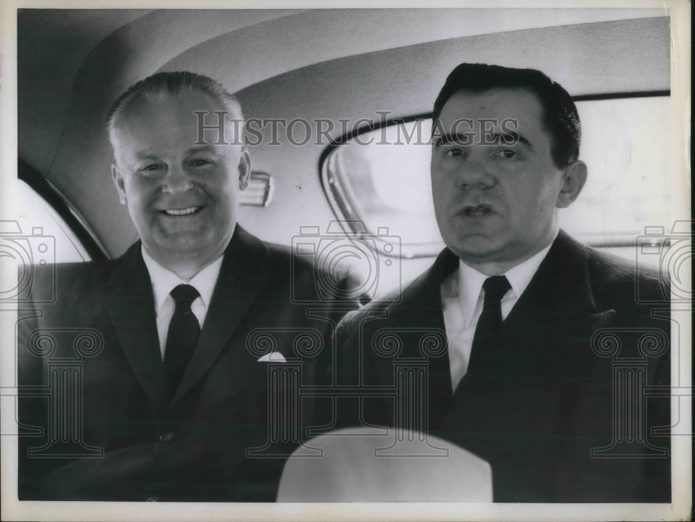 1959 D.C. Soviet Andrei Gromyko &amp; Amb Mikhail Menshikov - Historic Images