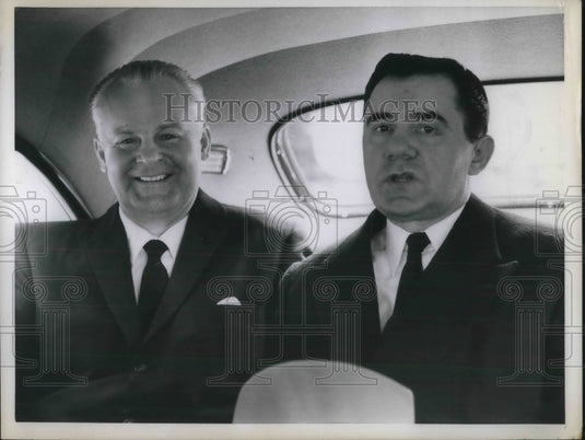 1959 D.C. Soviet Andrei Gromyko & Amb Mikhail Menshikov - Historic Images