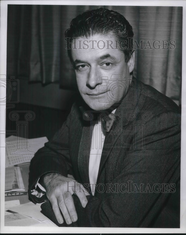 1962 Press Photo Russell Sylvester of Gabriel Co. in Cleveland, Ohio-Historic Images