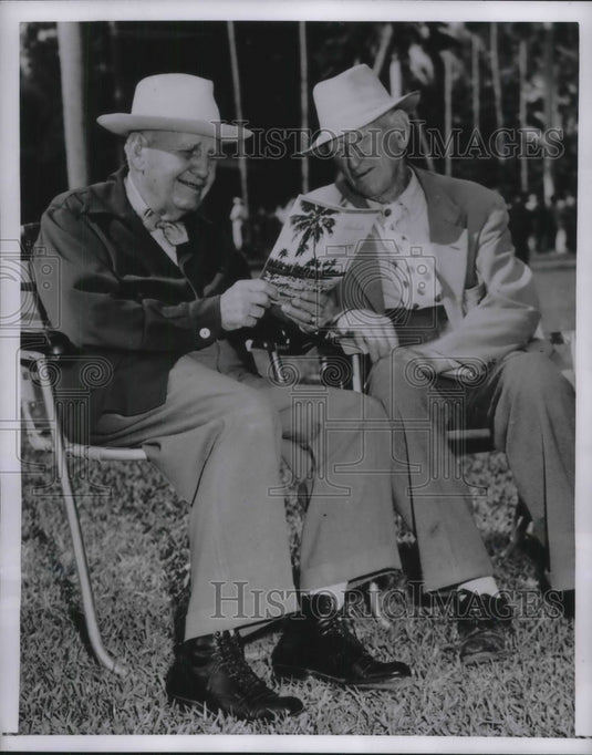 1953 Press Photo Miami, Fla trainer Sunny Jim Fitzsimmons, Steve Judge - Historic Images