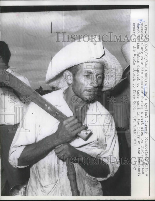 1959 Press Photo Cardenas a Typical Cuban Farmer - Historic Images