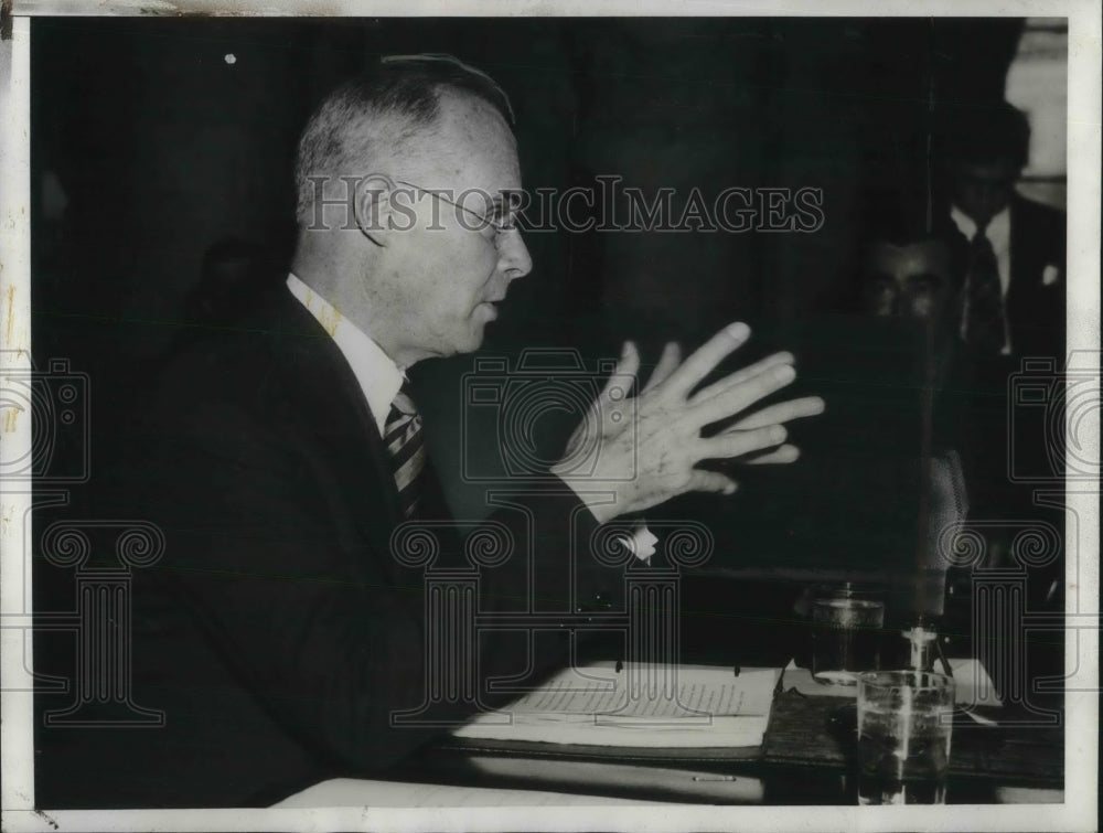 1936 Press Photo C.W.Kellogg head of Edison Industries testifies-Historic Images