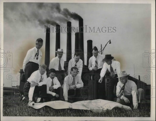 1949 Press Photo T. Sheehan, W. Spilburg, Y. Hohman, A. Andres, A. C. Dunn - Historic Images