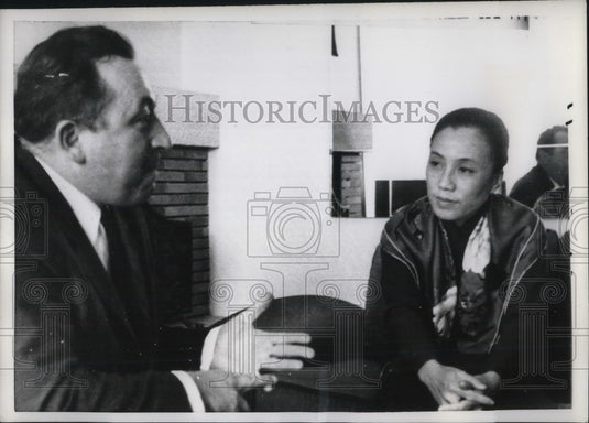 1968 Press Photo National Liberation Front head Mrs. Nguyen Thi Binh - neb98454 - Historic Images
