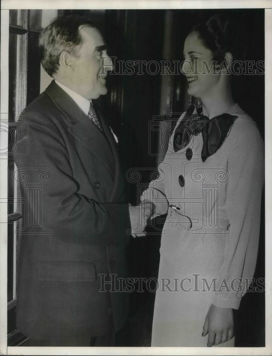 1935 Admiral Cary T Grayson Chairman Red Cross & Linnea Anderson - Historic Images