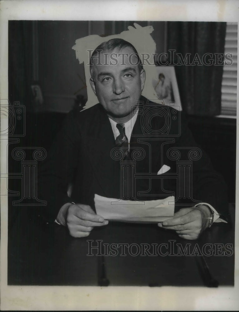 1934 J.F. Sinclair, vice chairman Natl Recovery review board, NYC - Historic Images