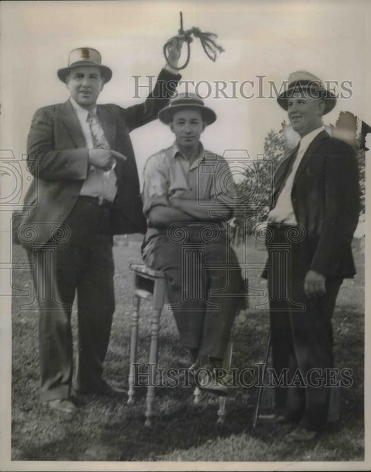 1934 Press Photo Sheriff Roy Kruggel, Midina Co. Ohio,ller & Fred Koons - Historic Images