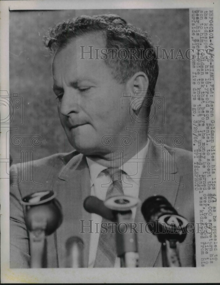 1966 Press Photo Miami Florida Aaron Goldman Kidnapping Victim - Historic Images