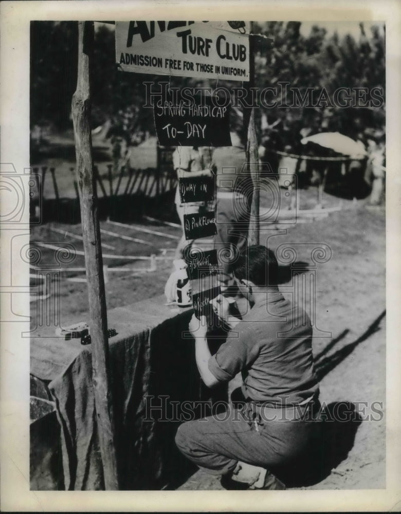 1944 Press Photo Aneio Italy Turf Club For Italian Military - Historic Images