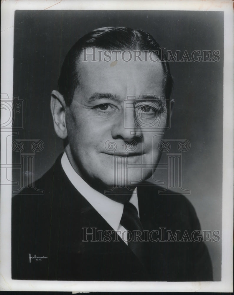 1955 Press Photo Harvey S Firestone Jr National Chairman Brotherhood Week - Historic Images